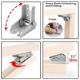 thumbnail image 3 of Marco de soporte plegable - Bisagras autoblocantes - Accesorios para patas y refuerzos - para patas plegables Extensión de mesa plegable de cocina, 3 of 5