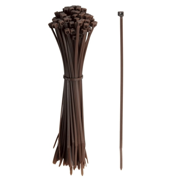 Zip Ties Plastic Cable Ties, Self-Locking Wire Zip Tie 6 Inch - (1000 Pack, Brown)