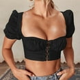 thumbnail image 2 of Pompotops Hauts pour Femmes Sans Manches à Imprimé Gilet Aguichant Camisole Courte, 2 of 9