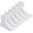 thumbnail image 1 of 3 Pairs Ankle Sock Ruffles Lace Sock, 1 of 5
