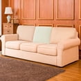 thumbnail image 6 of Subrtex Stretch Back Cushion Cover Check Plaid Couch Backrest Slipcover (Rectangle, Ivory), 6 of 7