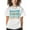 White, variant on Women's Graphic T-Shirt Black 2XL Women's Tops Summer Sunshine Blue Crew Neck Short Sleeve Shirts for Women
