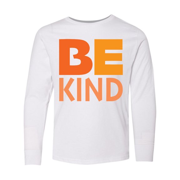 Inktastic Be Kind Logo In Orange Long Sleeve Youth T-Shirt