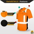 thumbnail image 4 of ESTIMATOR Short Sleeve Safety Shirt (Orange, Extra Large), 4 of 7