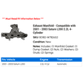 thumbnail image 2 of Exhaust Manifold - Compatible with 2001 - 2003 Saturn L200 2.2L 4-Cylinder 2002, 2 of 2