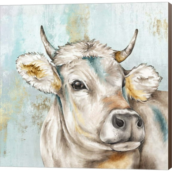 Headstrong Cow I by Eva Watts, Canvas Wall Art, 24W x 24H