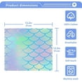 thumbnail image 3 of Coolnut 4 PCS Bright Scales Washcloths, 12x12 Inches Cotton Wash Cloths, Highly Absorbent and Soft Face Towels for Bathroom,Gym,Hotel and Spa, 3 of 6