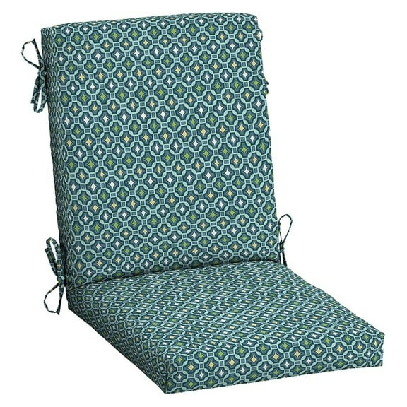 Arden Outdoor Dining Chair Cushion, 20 in x 20 in, Weather-Proof, Rain-Proof, Fade Resistant Patio Cushion for Patio, Dining, or Rocking Chairs 20 x 20, Alana Tile