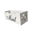 thumbnail image 3 of Letter Holder Bandeja de Cartas de Madera para Pared con Organizador y Caja de Correspondencia Diseño Moderno Hecho a Mano Adecuada para Oficina y Sala de Estar blanco, 3 of 7