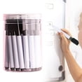 thumbnail image 2 of 24PCS Dry Erase Markers with Top Eraser, Durable Fine Tip Point Whiteboard Markers Pens with Magnetic Cap and Eraser for Office Supplies, Mini Dry Erase Markers for Whiteboard(Black,4.4x1"), 2 of 9