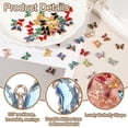 thumbnail image 3 of Uxcell 10Pcs Encanto de Mariposa de Rhinestone Cubic Zirconia Cristal Azul, 3 of 7