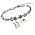 thumbnail image 3 of Fiudx Pulsera de Acero Inoxidable, Regalo para Profesor En Cita Grabada, Llavero Personalizado de Graduación, Colgante Inspirador de Corazón Rojo, Ideal para El Día Del Maestro, Cumpleaños, Profesore, 3 of 7