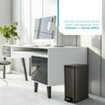 thumbnail image 4 of Home Zone Living 8 gal, 1.3 gal Kitchen Trash Can Combo, Slim Design in Stainless Steel, Black, 4 of 9