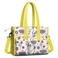 thumbnail image 2 of Teacher Tote Bag,White Baseball Fun Club Pattern Teacher Utility Tote Bag,Large Work Tote Bags for Women with Multiple Pockets,Top Zipper Closure,13.8x10.6x6.7 Inch, 2 of 5