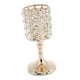 thumbnail image 3 of Candelabro de cristal cilíndrico dorado con cuentas para velas de té, luz ambiental 3 L, 3 of 9
