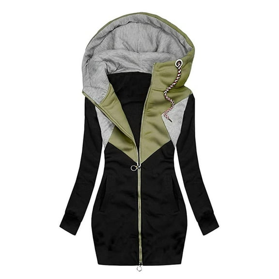 Women's ie Jackets Long Vintage Zip ed Jackets Zip Up ie Slim Transition Jacket Stand-Up Collar Coat Fall Long Sleeve Knitted Jumper Sweatshirt with