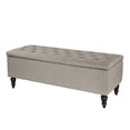 thumbnail image 4 of Abble  W 45 in. x H 17.3 in. Beige Upholstered Storage Bench with Button-Tufted Seat, 4 of 6