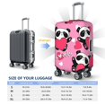 thumbnail image 6 of Balery Panda Heart Valentine Pink Luggage Cover Protector, Scratch And Dirt Resistant, Fits 18-32 Inch Luggage - X-Large, 6 of 9