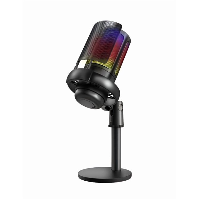 Micrófonos Gamer Xtellar Condensador Usb con Filtro Antipop y Base Ideal para Podcast Streaming Gaming Videos y más Compatible con Laptop PC y Mac Color Negro