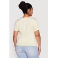 thumbnail image 4 of Women's Plus Size Metallic Detail Keyhole Top, 4 of 4