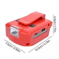 thumbnail image 4 of Adaptador de cargador USB Eigraketly con clip para batería de iones de litio 18V M18, 4 of 6