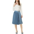 thumbnail image 2 of Allegra K Women's Pleated Retro Midi High Waist Skirt, 2 of 5