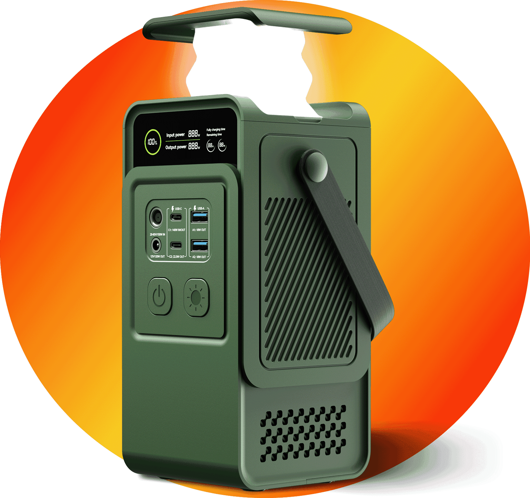 200W watt Portable Power Bank Station (60,000mAh), 192Wh UPS