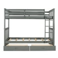 thumbnail image 4 of Harper & Bright Designs Twin-Over-Twin Bunk Bed with Ladders and Two Storage Drawers, 4 of 9