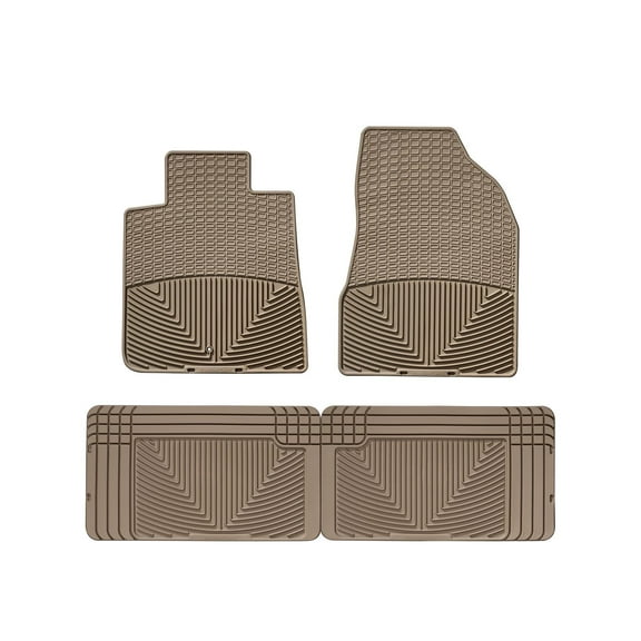 WeatherTech All-Weather Floor Mats compatible with Acadia, Enclave, Acadia Limited, Outlook, Traverse - 1st & 2nd Row, Tan