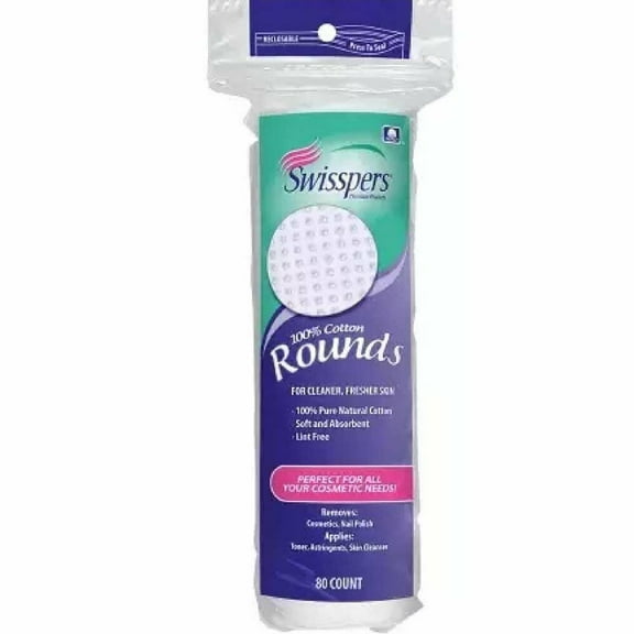 Swisspers Regular Cotton Rounds, 80 Ct (2 pack) (Bundle)