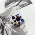 thumbnail image 5 of Big CZ Crystal Statement Wedding Ring for Women Birthstone Cubic Zirconia Balls Fashion Spring Gemstone Open Band Wrap Birthday Valentine's Day Cocktail Party Rings Dainty Jewelry Gifts, 5 of 12