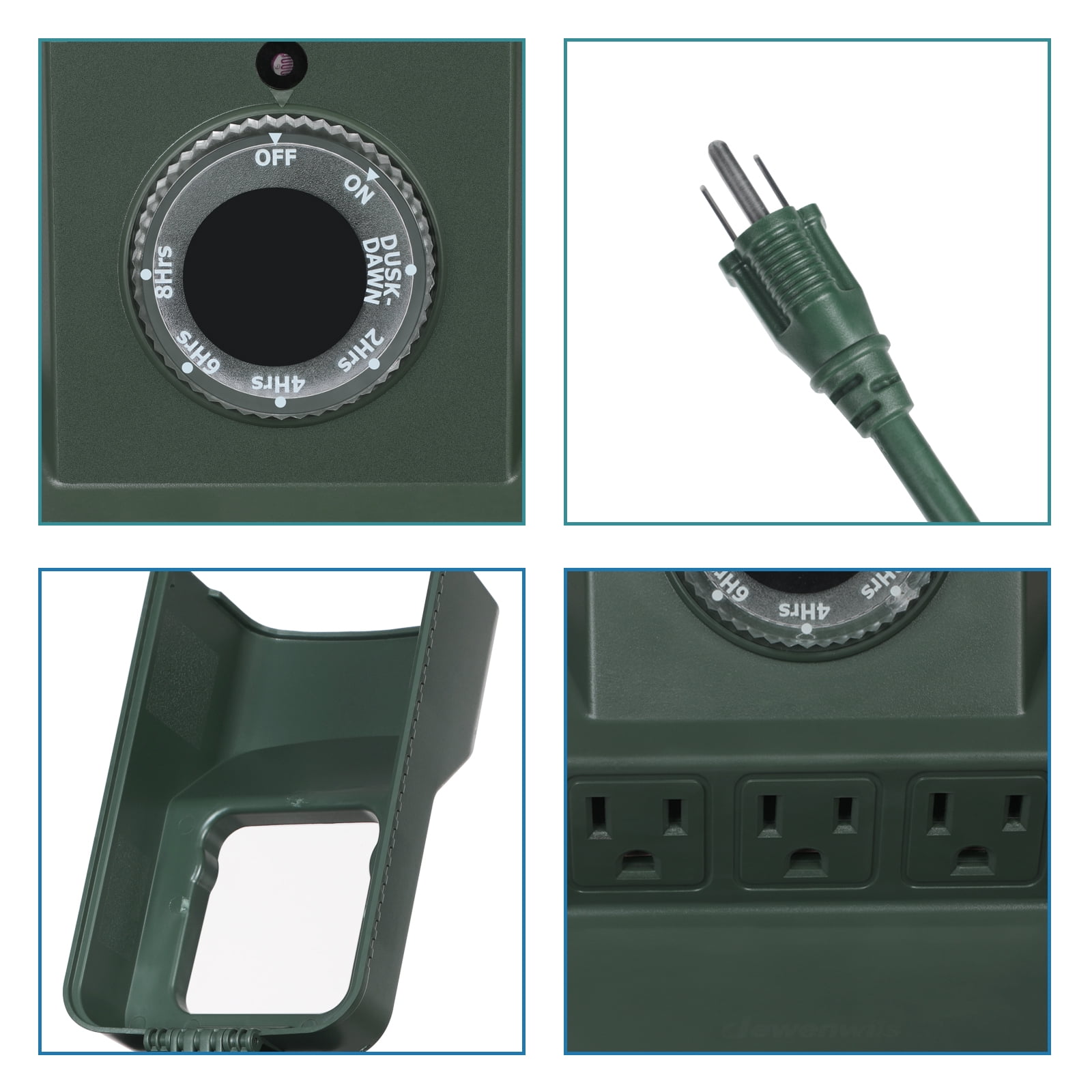 Buy DEWENWILS Outdoor Power Stake Light Sensor Timer, Weatherproof