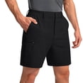 thumbnail image 2 of VV AVEORS Mens Stretch Golf Shorts With Zipper Pockets Lightweight Dress Casual Outdoor Hiking Long Bermuda Work Shorts Black XL, 2 of 5