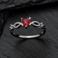 thumbnail image 2 of TNOBHG Red Heart Ring Women's Heart Rhinestone Hollow Out Electroplated Wedding Ring Red Heart Jewelry for Engagement Anniversary Valentine's Day, 2 of 8