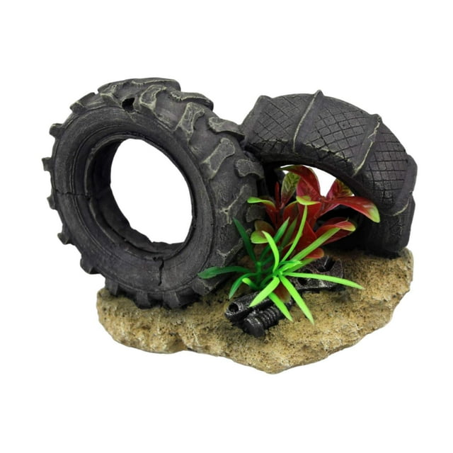 1/6 simulación de desechos de residuos de la escena del neumático Reptile Terrario Terrario Diseño de paisajismo para 12 '' Figura de acción Props Diy