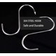 thumbnail image 3 of SZTXJ 10 Stainless steel butcher hook, s hooks, 100x4mm, S hook for BBQ, meat, sausage, kitchenware, rustproof, sturdy and durable, 3 of 5
