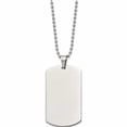 thumbnail image 2 of Stainless Steel Brushed & Polished Round Edge 2mm Dog Tag 24In Necklace (24 X 28.78) Made In China -Jewelry By Sweet Pea, 2 of 10
