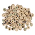 thumbnail image 1 of Mixed Wooden Buttons 100pcs, Synthetic Wood, Sewing Craft, DIY Gift, Skin Friendly, 1 of 8