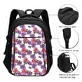 thumbnail image 3 of Pofeuu Peonies Print Storage Laptop Backpack with USB Charging Port[Water Resistant] College Computer Bookbag Fits, 3 of 7