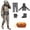 Black, variant on 4-Piece Mosquito Net Suit Set - Full Body Bug Protection Jacket Hood Pants & Socks, Lightweight Breathable Mesh for Outdoor Camping Hiking Fishing