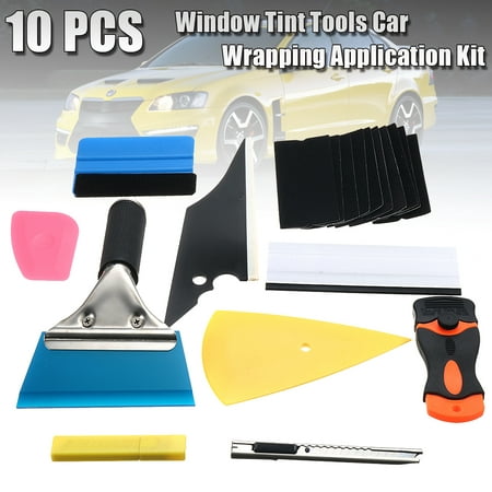 10 pcs Auto Film Wrap Tools Window Scraper Tint Car Wrapping Application Kit Sticker Vinyl Sheet