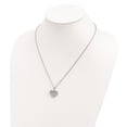 thumbnail image 3 of 925 Sterling Silver Cable Necklace with Pendants Chain Brilliant Embers 142 Stone 18 inch White and Pink CZ Heart 2 Extender mm, 3 of 4