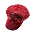 thumbnail image 6 of Jiibva Glitter Sequin Hat 70s Disco Adult Hat Bling Costume Hats Retro Dress Up Caps Newsboy Cap Beret Birthday Party Dance Caps Fancy Dress Accessory, 6 of 7