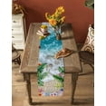 thumbnail image 4 of Table Runner Dresser Scarf 13 x 60 Inch Summer Life Is Better At The Beach Plants Starfish Shell Table Runners Non-Slip Heat Kitchen Dining Table Decor for Indoor Outdoor Home Party Decoration, 4 of 7