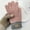 Pink, variant on Alpaca wool knitted touch screen gloves women's autumn and winter warm outdoor anti-freezing fleece-lined thickened full finger gloves-Shallow coffee-Regular style