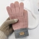 thumbnail image 5 of Guantes de pantalla táctil de punto de lana de alpaca para mujer, otoño e invierno, cálidos, anticongelantes, con forro polar, gruesos y con dedos completos, 5 of 6