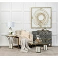 thumbnail image 5 of Mercana Jacinta II 21" Round Glass Top Marble Pedestal End Table in White, 5 of 8