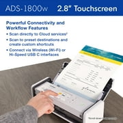 Brother ADS-1800W Wireless Compact Desktop Scanner, Scan Speeds of Up to 30ppm, 2.8 Color Touchscreen