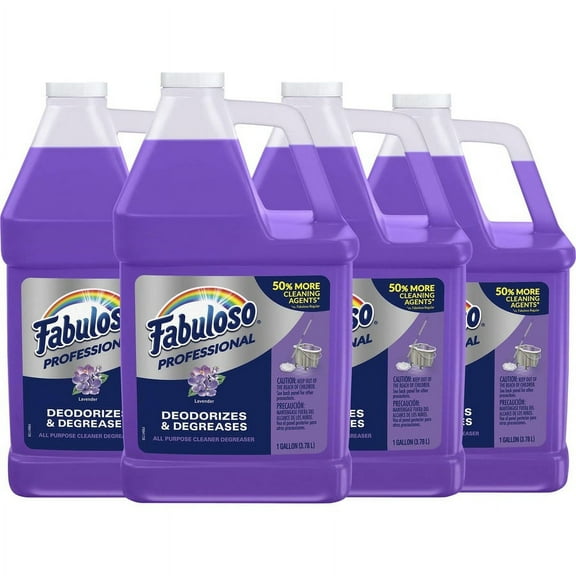 Fabuloso All-Purpose Cleaner - 128 fl oz (4 quart) - Lavender, Fresh ScentBottle - 4 / Carton - Purple | Bundle of 5 Cartons