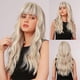 thumbnail image 1 of 56cm High Temperature Silk Wig Long Curly Golden Gray With Rose Net, 1 of 4